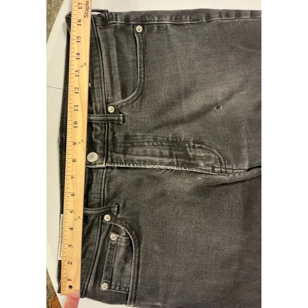Abercrombie Fitch Men Gray Straight Stretch Jeans Size 33x34 (fits 32x30)‎